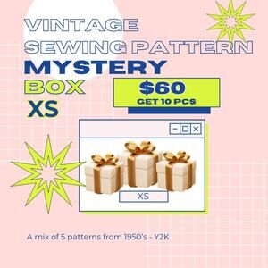 Vintage Sewing Pattern Mystery Box WOMENS XS 10 for $60 1950s - Y2K Any Style